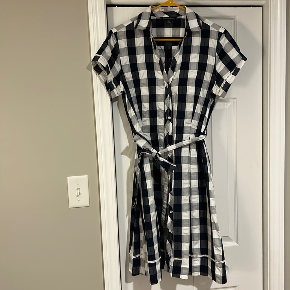 Brooks Brothers Black and White Checkered Dress